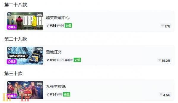 Steam今日史低游戏分享!9月8日史低佳作推荐