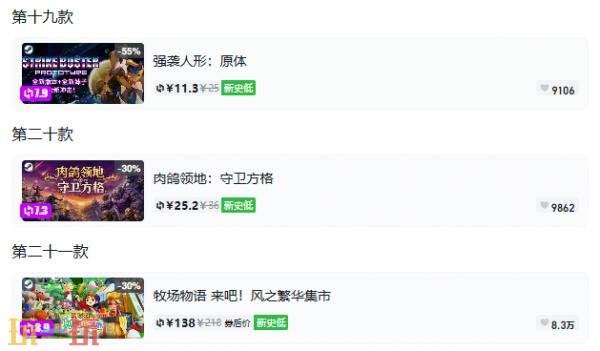 Steam今日史低游戏分享!9月8日史低佳作推荐