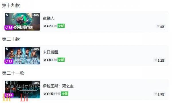 Steam今日史低游戏分享!9月8日史低佳作推荐