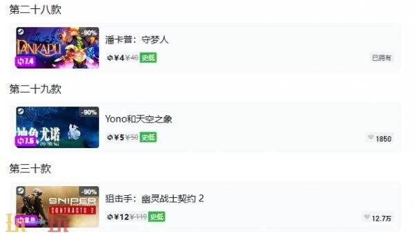 Steam今日史低游戏分享!9月9日史低佳作推荐
