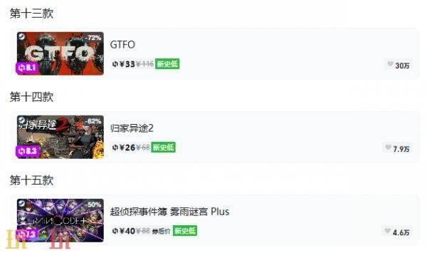 Steam今日史低游戏分享!9月9日史低佳作推荐
