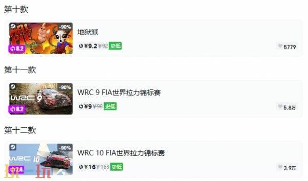 Steam今日史低游戏分享!9月9日史低佳作推荐