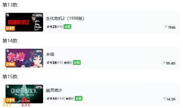 Steam今日史低游戏分享!9月10日史低佳作推荐