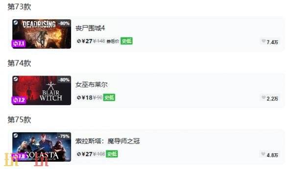 Steam今日史低游戏分享!9月10日史低佳作推荐
