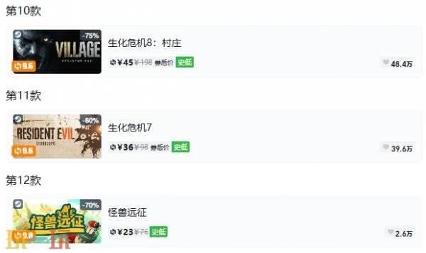 Steam今日史低游戏分享！9月11日史低佳作推荐