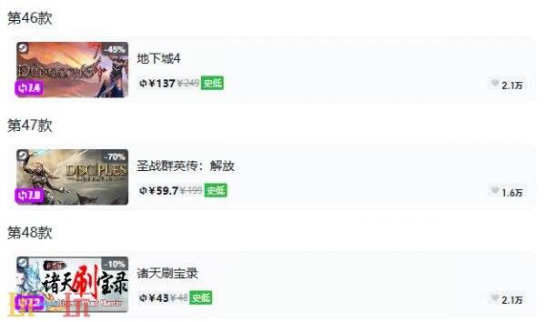 Steam今日史低游戏分享！9月11日史低佳作推荐