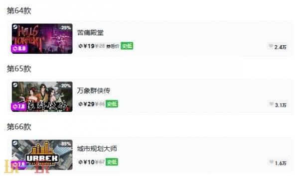 Steam今日史低游戏分享！9月11日史低佳作推荐