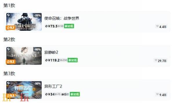 Steam今日史低游戏分享！9月11日史低佳作推荐