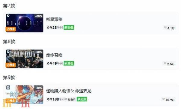 Steam今日史低游戏分享！9月11日史低佳作推荐