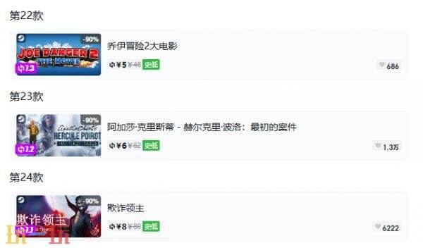 Steam今日史低游戏分享！9月11日史低佳作推荐