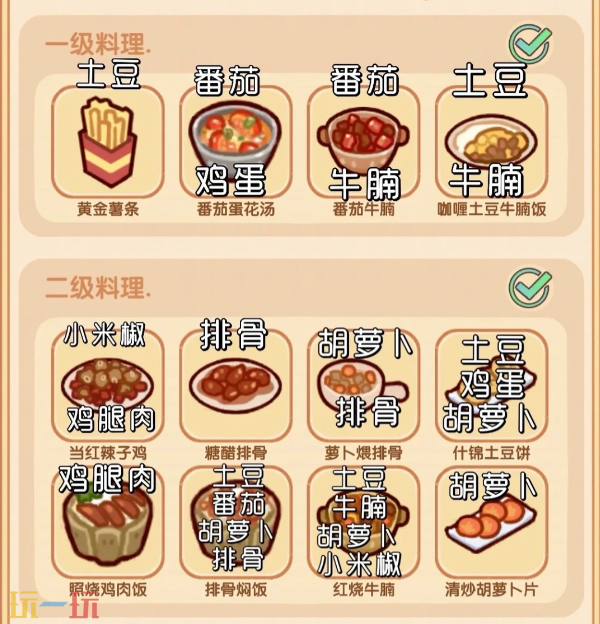 我的休闲时光菜谱攻略 我的休闲时光菜谱配方大全2026