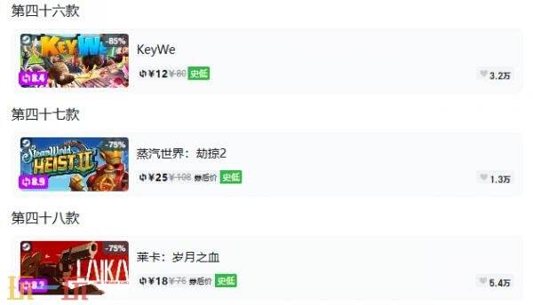Steam今日史低游戏分享!9月14日史低佳作推荐