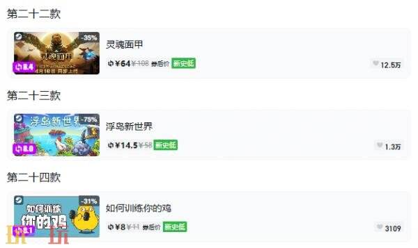 Steam今日史低游戏分享!9月14日史低佳作推荐