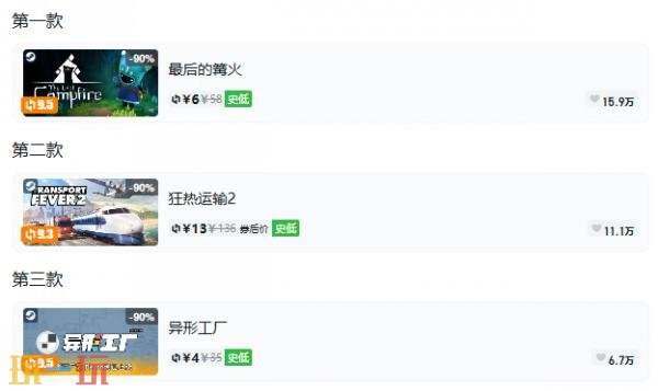 Steam今日史低游戏分享!9月14日史低佳作推荐