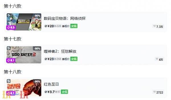 Steam今日史低游戏分享!9月14日史低佳作推荐