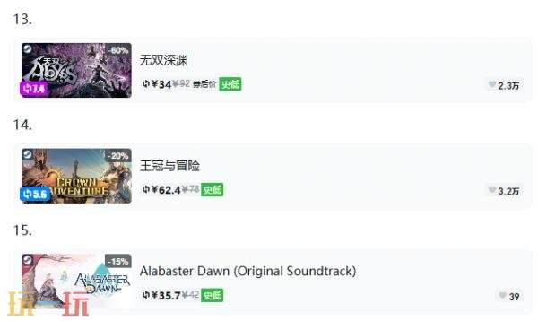 Steam今日史低游戏分享!9月15日史低佳作推荐