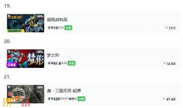 Steam今日史低游戏分享!9月15日史低佳作推荐