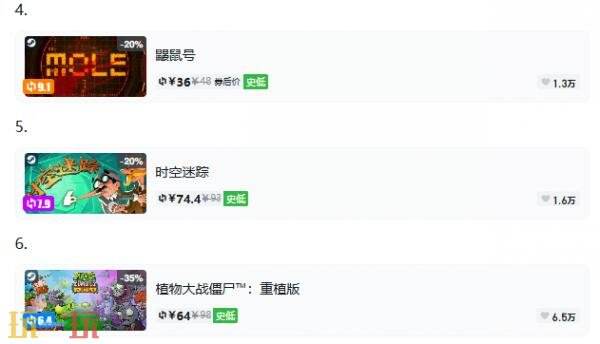 Steam今日史低游戏分享!9月15日史低佳作推荐
