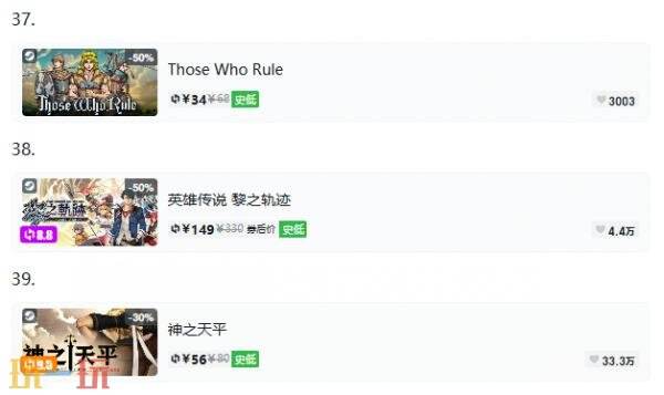 Steam今日史低游戏分享!9月15日史低佳作推荐