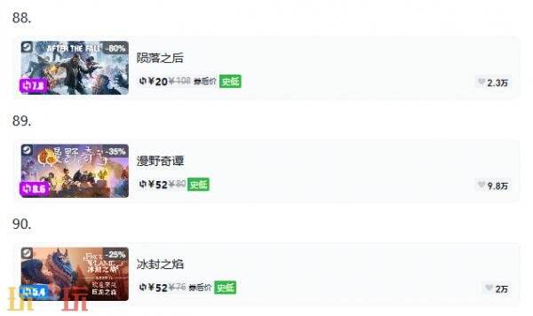 Steam今日史低游戏分享!9月15日史低佳作推荐