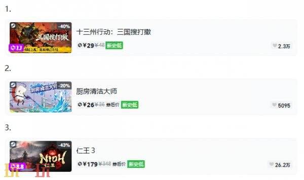 Steam今日史低游戏分享!9月15日史低佳作推荐