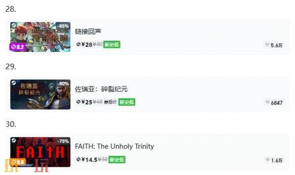 Steam今日史低游戏分享!9月15日史低佳作推荐