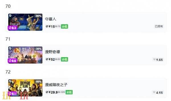 Steam今日史低游戏分享!9月16日史低佳作推荐