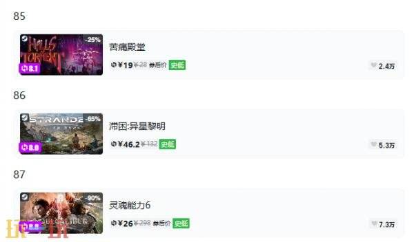 Steam今日史低游戏分享!9月16日史低佳作推荐