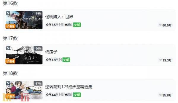 Steam今日史低游戏分享!9月17日史低佳作推荐