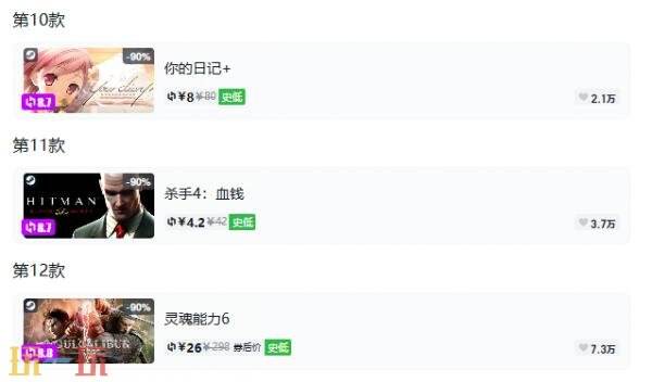 Steam今日史低游戏分享!9月17日史低佳作推荐