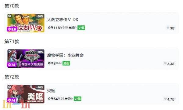 Steam今日史低游戏分享!9月18日史低佳作推荐