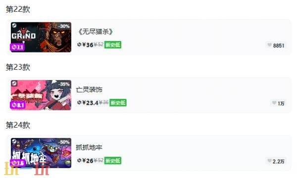 Steam今日史低游戏分享!9月18日史低佳作推荐