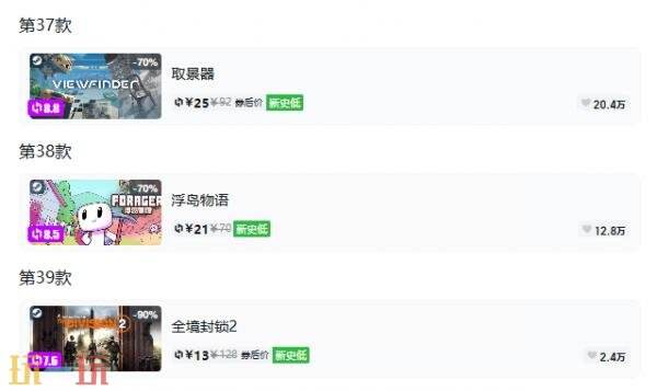 Steam今日史低游戏分享!9月18日史低佳作推荐