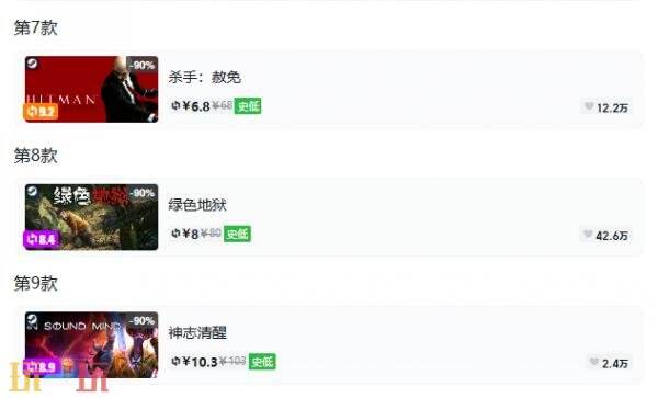 Steam今日史低游戏分享!9月18日史低佳作推荐