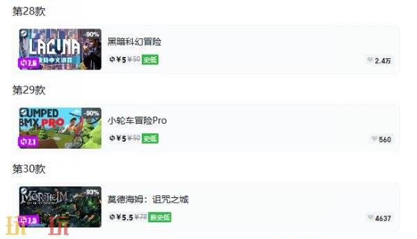 Steam今日史低游戏分享!9月18日史低佳作推荐