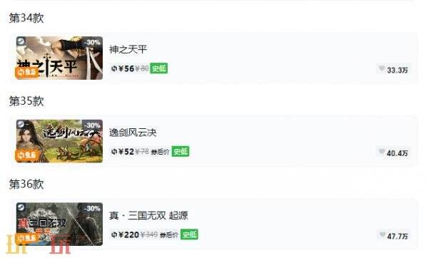 Steam今日史低游戏分享!9月20日史低佳作推荐