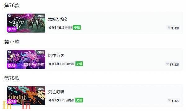 Steam今日史低游戏分享!9月20日史低佳作推荐