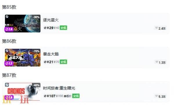 Steam今日史低游戏分享!9月20日史低佳作推荐