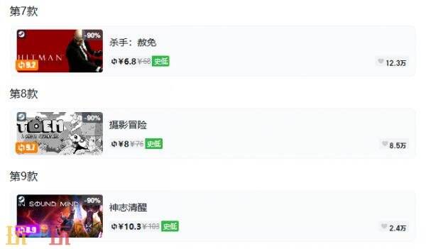Steam今日史低游戏分享!9月20日史低佳作推荐