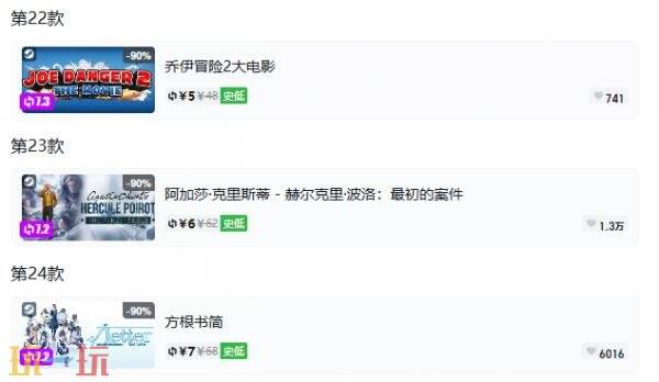 Steam今日史低游戏分享!9月20日史低佳作推荐