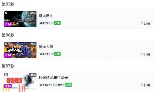 Steam今日史低游戏分享!9月21日史低佳作推荐