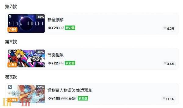 Steam今日史低游戏分享!9月21日史低佳作推荐
