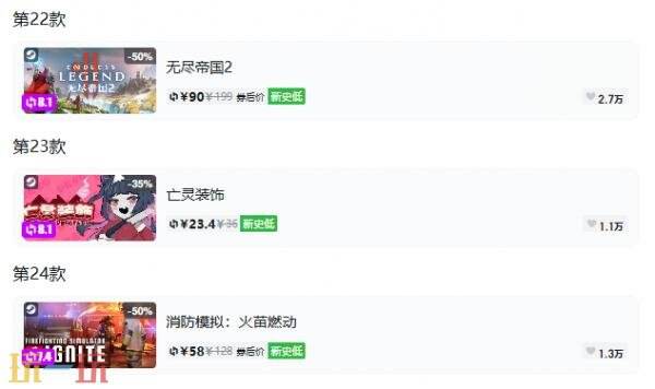 Steam今日史低游戏分享!9月21日史低佳作推荐