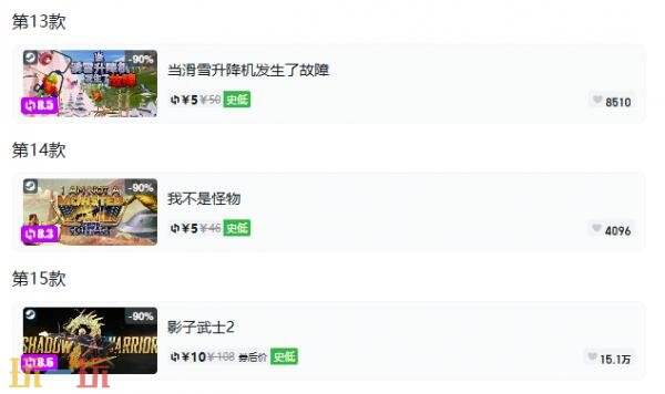 Steam今日史低游戏分享!9月21日史低佳作推荐