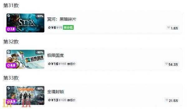 Steam今日史低游戏分享!9月21日史低佳作推荐