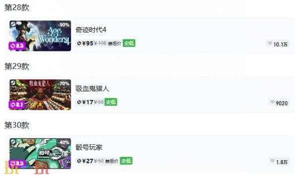 Steam今日史低游戏分享！9月22日史低佳作推荐