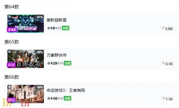 Steam今日史低游戏分享！9月22日史低佳作推荐