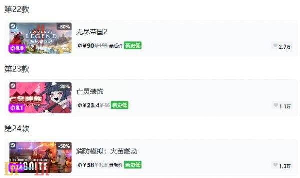 Steam今日史低游戏分享！9月22日史低佳作推荐