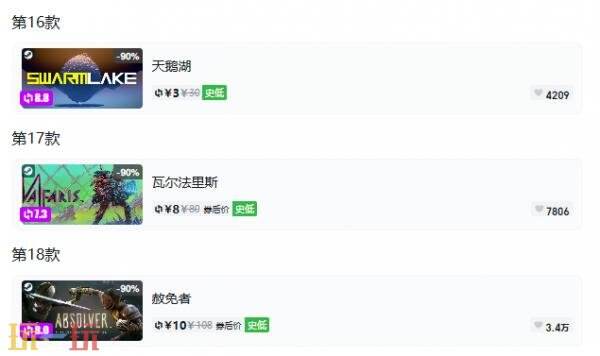 Steam今日史低游戏分享！9月22日史低佳作推荐