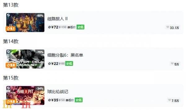 Steam今日史低游戏分享!9月23日史低佳作推荐